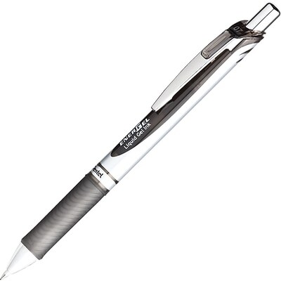 Pentel EnerGel RTX Retractable Gel Pens, Medium Point, Black Ink, Dozen (BL77-A)