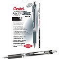 Pentel EnerGel RTX Retractable Gel Pens, Medium Point, Black Ink, Dozen (BL77-A)