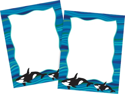 Barker Creek Sea & Sky Whales Computer Paper, 8 ½” x 11, 100 Sheets/Set (BC3883)