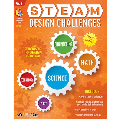 Creative Teaching Press STEAM Design Challenges Resource Book, Grade 2 (CTP8209)