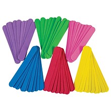 Pacon WonderFoam Jumbo Craft Sticks, 6 x .75, Assorted Colors, 100 Per Pack, 3 Packs (PACAC4352)