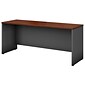 Bush Business Furniture Westfield 72"W Credenza Desk, Hansen Cherry/Graphite Gray (WC24426)