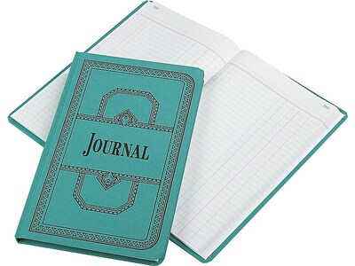 Boorum & Pease 66 Series Record Book, 7.63W x 12.13H, Blue, 150 Sheets/Book (66-300-J)