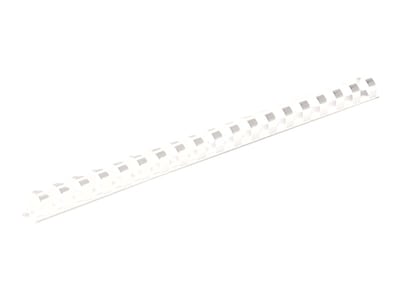 Fellowes 3/8" Plastic Binding Spine Comb, 55 Sheet Capacity, White, 100/Pack (52371)