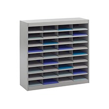 Safco E-Z Stor® 36-Compartment Literature Organizers, 37.5 x 36.5, Gray (9221GRR)