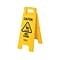 Rubbermaid Commercial Products 25H x 11W Wet Floor Sign, Each (FG611277YEL)