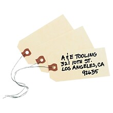 Avery Shipping Tags with Wire, 4-1/4 x 2-1/8, Manila, 1,000 Tags/Box (12604)