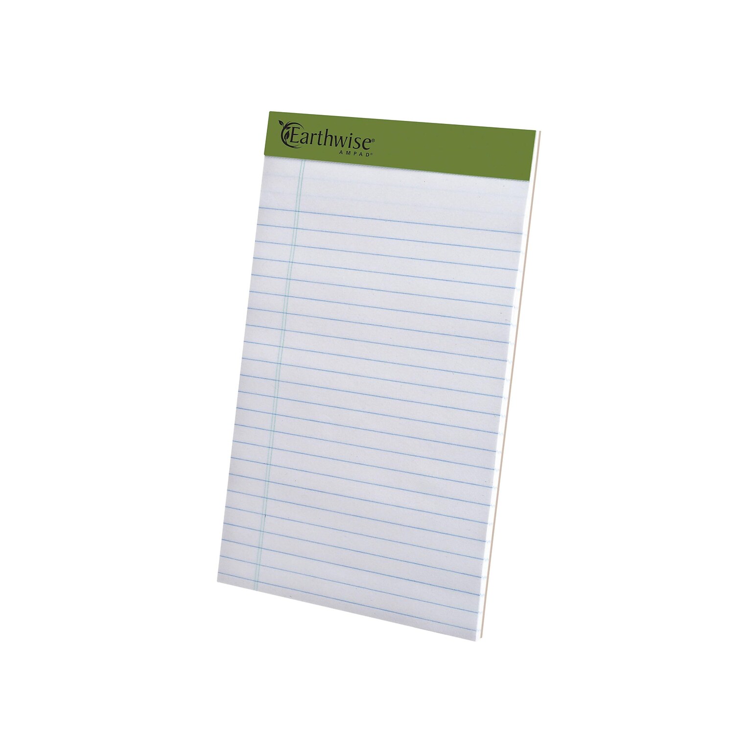 Earthwise by Ampad Notepads, 5 x 8, College Ruled, White, 40 Sheets/Pad, 6 Pads/Pack (40112R)