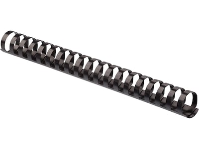 Fellowes 3/4 Plastic Binding Spine Comb, 150 Sheet Capacity, Black, 100/Pack (52367)