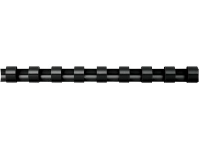 Fellowes 1/2" Plastic Binding Spine Comb, 90 Sheet Capacity, Black, 100/Pack (52326)