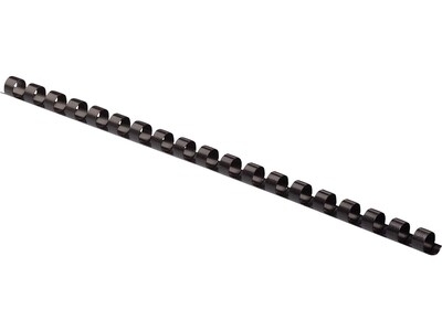 Fellowes 5/16 Plastic Binding Spine Comb, 40 Sheet Capacity, Black, 100/Pack (52507)