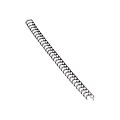 Fellowes 1/4 Metal Wire Binding Spine, 35 Sheet Capacity, Black, 25/Pack (52539)