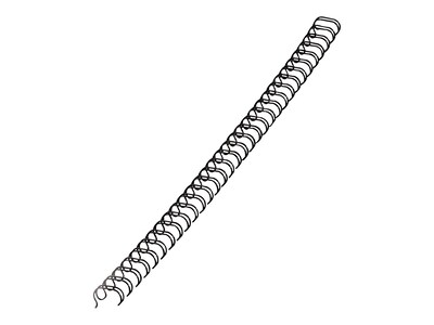 Fellowes 1/4 Metal Wire Binding Spine, 35 Sheet Capacity, Black, 25/Pack (52539)
