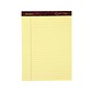 Ampad Gold Fibre Notepads, 8.5" x 11.75", Legal Rule, Canary, 50 Sheets/Pad, 12 Pads/Pack (TOP 20-020R)