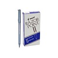 Pilot Razor Point II Marker Pens, Super Fine Point, Blue Ink, Dozen (11003)