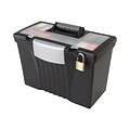 Storex File Storage Box with Organizer Lid, Letter/Legal Size, Black (61510U01C)