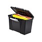 Storex File Storage Box with Organizer Lid, Letter/Legal Size, Black (61510U01C)