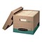 Bankers Box® R-Kive Heavy-Duty Recycled File Storage Boxes, Lift-Off Lid, Letter/Legal Size, Brown,