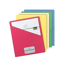 Smead Organized Up Slash File Jackets, Letter Size, Assorted, 25/Pack (75425)