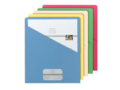 Smead Organized Up Slash File Jackets, Letter Size, Assorted, 25/Pack (75425)