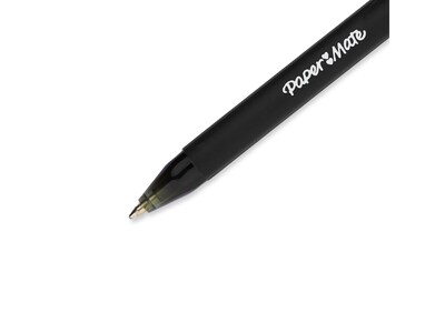 Paper Mate ComfortMate Ultra Retractable Ballpoint Pen, Fine Point, Black Ink, Dozen (6380187)