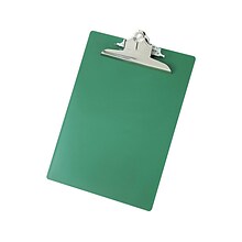 Saunders US-Works Plastic Clipboard, Letter Size, Green (21604)