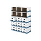 Bankers Box File/Cube™ Quick Set-Up Corrugated File Storage Box Shells, Letter/Legal Size, White/Blue, 6/Carton (0162601)