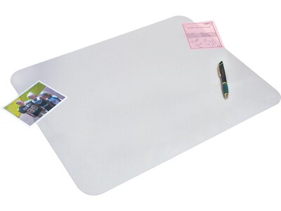 Artistic Krystal View Anti-Slip Plastic Desk Pad, 17" x 12", Frosted (60740M)