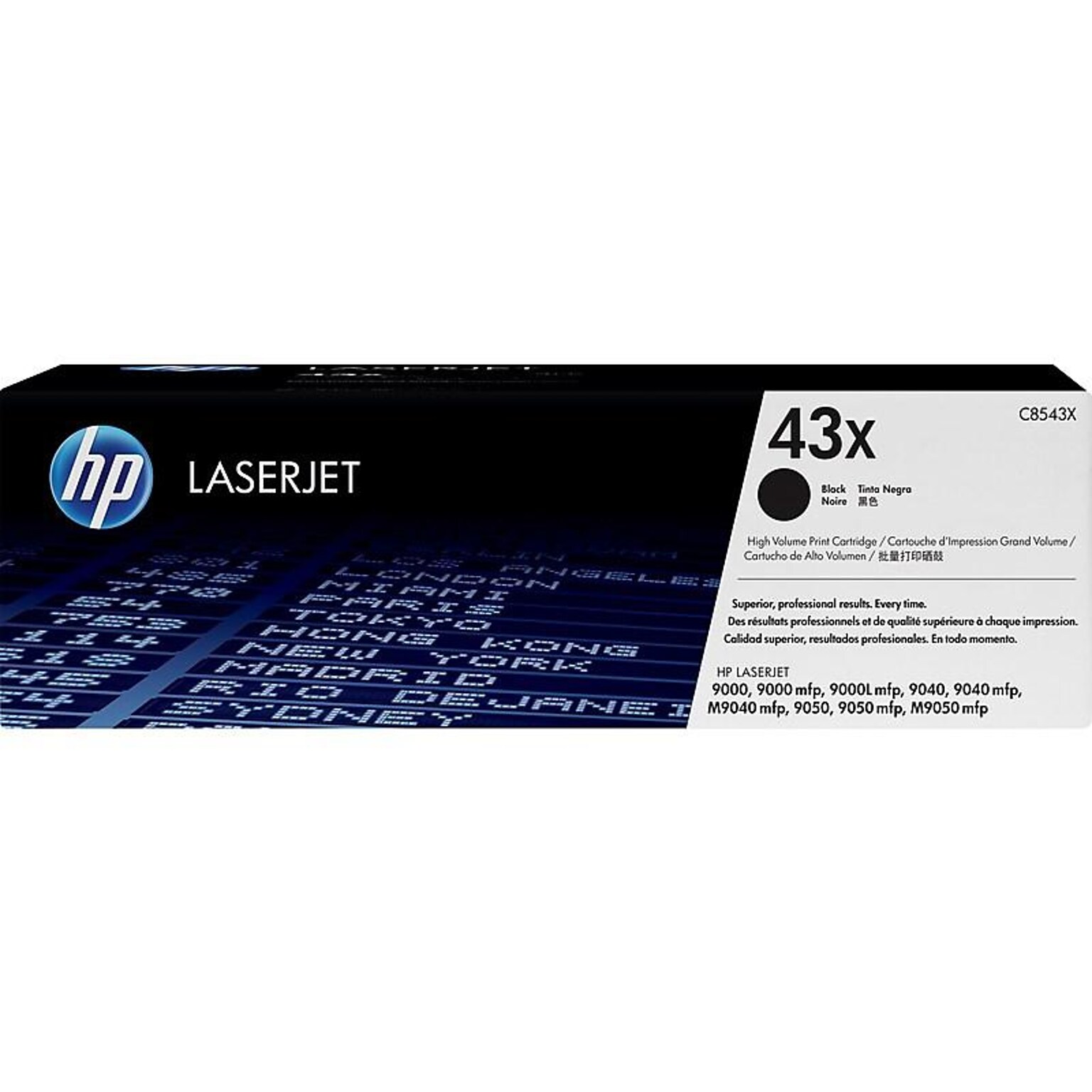 HP 43X Black High Yield Toner Cartridge   (C8543X)