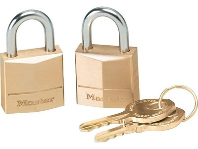 Master Lock Key Padlock, 2/Pack (120T)