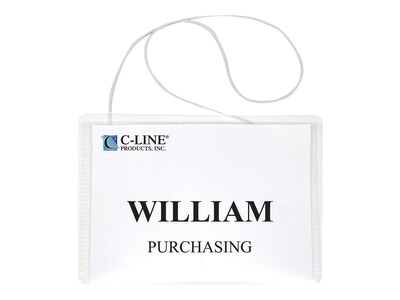 C-Line Name Badge & Holder Kit, Clear, 50/Box (96043)