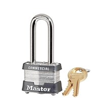 Master Commercial Lock Key Padlock, 4/Box (3DLHCOM)