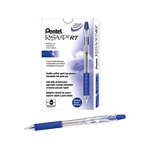 Pentel R.S.V.P. RT Retractable Ballpoint Pens, Medium Point, Blue Ink, Dozen (BK93-C)