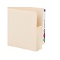 Smead End Tab File Pocket, Reinforced Straight-Cut Tab, 3.5" Expansion, Manila Gusset, Letter Size, Manila, 25/Box (75124)