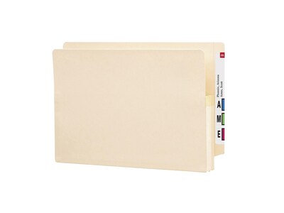 Smead End Tab File Pocket, Reinforced Straight-Cut Tab, 1-3/4 Expansion, Manila Gusset, Legal Size,