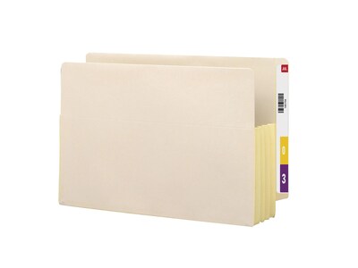 Smead®  End Tab File Pocket, Reinforced Straight-Cut Tab, 3-1/2 Expansion, Fully-Lined Gusset, Lega