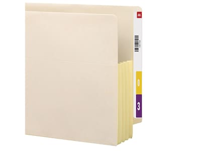 Smead®  End Tab File Pocket, Reinforced Straight-Cut Tab, 3-1/2 Expansion, Fully-Lined Gusset, Lega