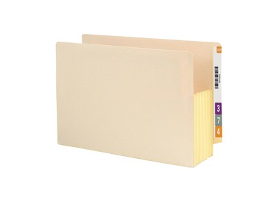 Smead® End Tab File Pocket, Reinforced Straight-Cut Tab, 5-1/4 Expansion, Fully-Lined Gusset, Legal