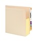 Smead® End Tab File Pocket, Reinforced Straight-Cut Tab, 5-1/4" Expansion, Fully-Lined Gusset, Legal Size, Manila (76174)