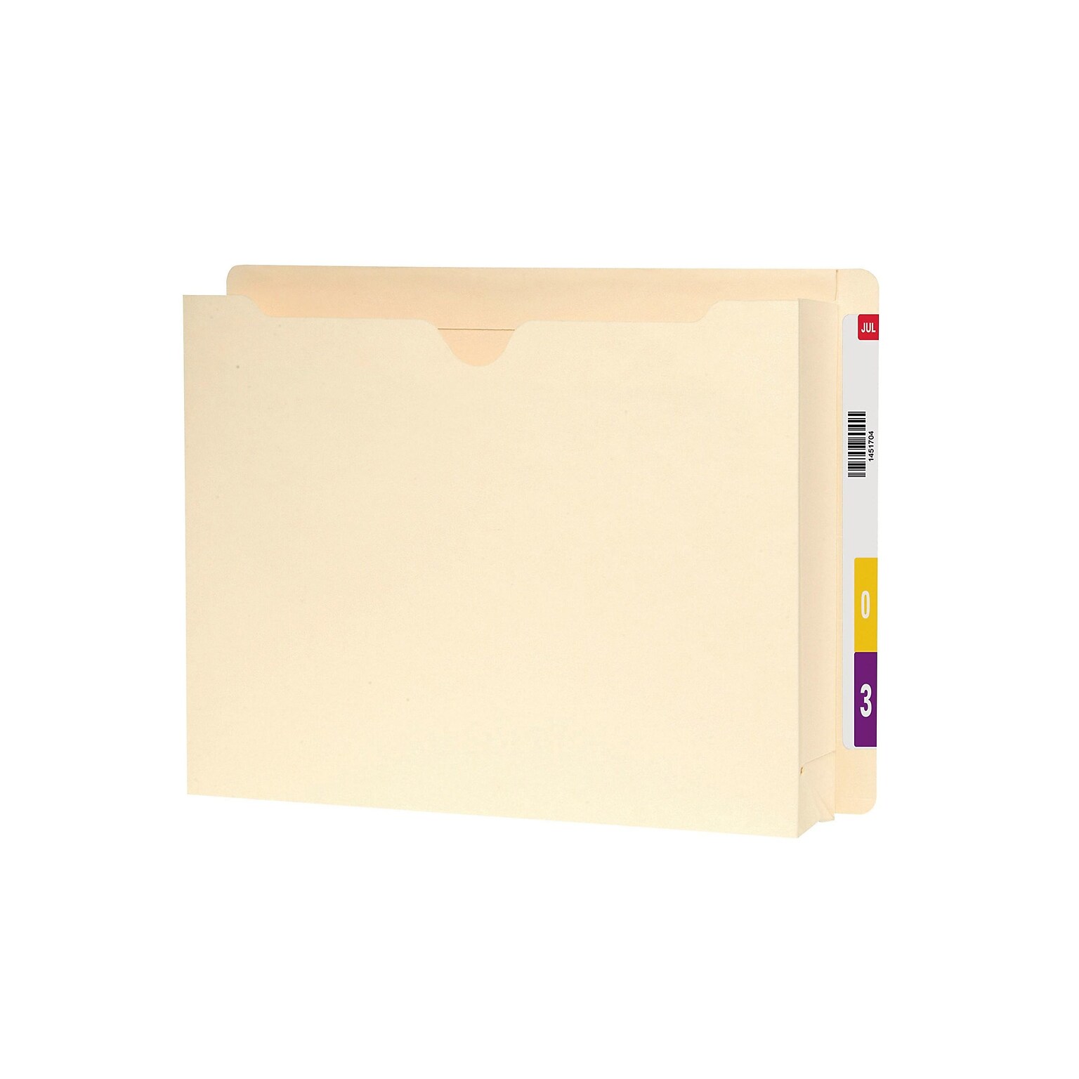 Smead Heavy Duty End Tab Expanding File Jacket, Reinforced Straight-Cut Tab, 2 Expansion, Letter Size, Manila, 25/Box (76910)