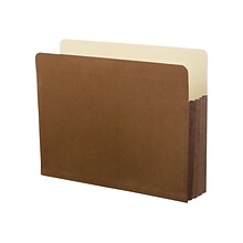 Pendaflex Watershed 30% Recycled Reinforced File Pocket, 3 1/2 Expansion, Letter Size, Redrope, 10/