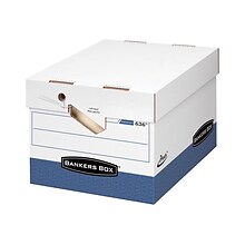 Bankers Box Presto Heavy-Duty Instant Assembly File Storage Boxes, Lift-Off Lid, Letter/Legal Size,