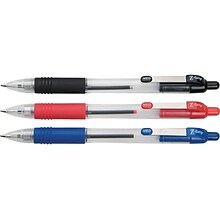 Zebra Z-Grip Retractable Ballpoint Pen, Medium Point, 1.0mm, Assorted Ink, 24 Pack (12224)