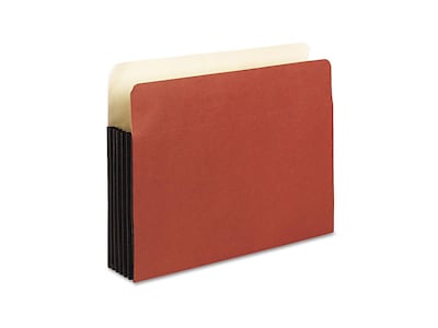Pendaflex Watershed 30% Recycled File Pocket, 5 1/4 Expansion, Letter Size, Redrope, 10/Box (35344)