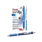 Pentel EnerGel RTX Retractable Gel Pens, Needle Tip Fine Point, Blue, Dozen (BLN75-C)