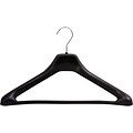 Safco Plastic Clothes Hangers, Black, 8/Pack (4248BL)