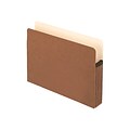 Pendaflex Earthwise Recycled Reinforced File Pocket, 5 1/4 Expansion, Letter Size, Brown, 10/Box (E