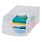 Small Modular Stacking Storage Box Open Lid, Clear (200518)