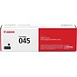 Canon 045 Black Standard Yield Toner Cartridge, Prints Up to 1,400 Pages (1242C001)