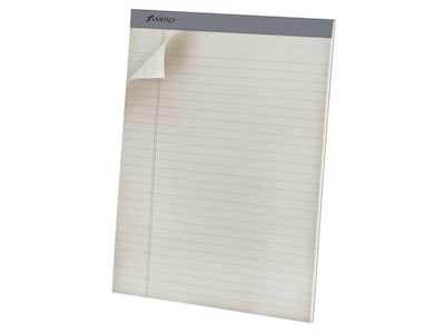 Ampad Pastel Notepads, 8.5 x 11.75, Wide Ruled, Gray, 40 Sheets/Pad, 12 Pads/Pack (TOP20-620)